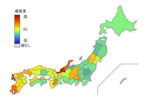 都道府県別男子vリーグ選手出身地 とどラン