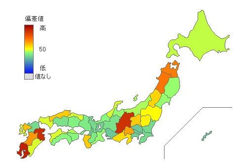 都道府県別日帰り温泉数 とどラン