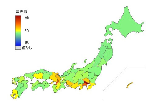 都道府県別基準地価：工業地 - とどラン