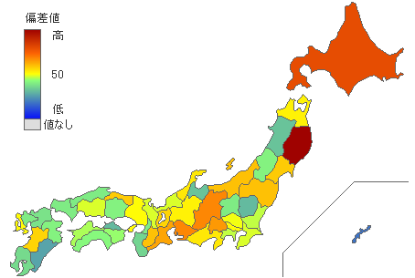 都道府県別2010年参議院比例代表：民主党得票率 - とどラン