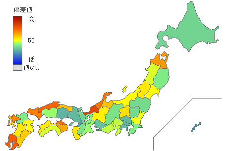 都道府県別2010年参議院比例代表：自由民主党得票率 - とどラン