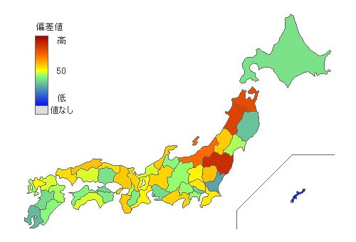 都道府県別中学女子陸上部員数 とどラン