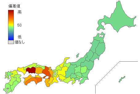 お好み焼・焼きそば・たこ焼店店舗数 [ 2014年第一位 広島県 ]