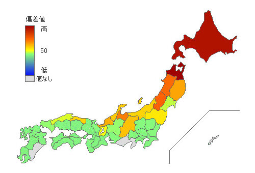 都道府県別年間降雪量 とどラン