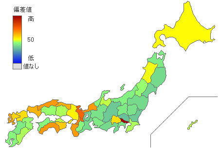 警察官数 [ 2010年第一位 東京都 ]の都道府県別ランキング