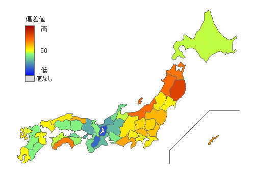 都道府県別50代男性未婚率 とどラン 都道府県別50代男性未婚率 とどラン