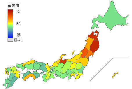 昆布消費量 [ 2016年第一位 岩手県 ]