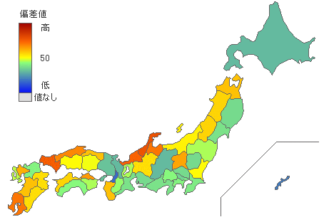都道府県別2013年参議院比例代表：自由民主党得票率 - とどラン