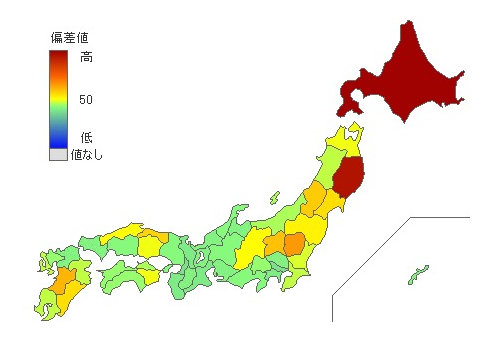 都道府県別乳用牛畜産農家数 とどラン