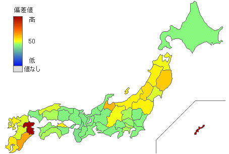 都道府県別社会民主党得票率(直近10年間) - とどラン