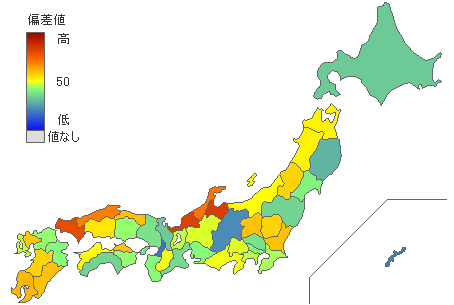 都道府県別2014年衆議院比例代表：自由民主党得票率 - とどラン