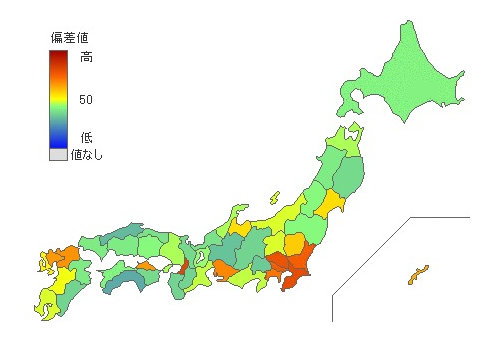 都道府県別可住地面積率 とどラン 都道府県別可住地面積率 とどラン