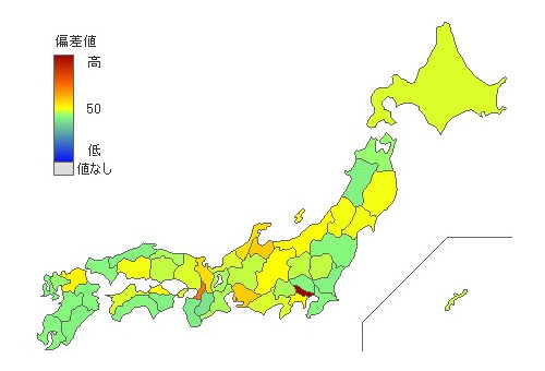 都道府県別大企業数 とどラン