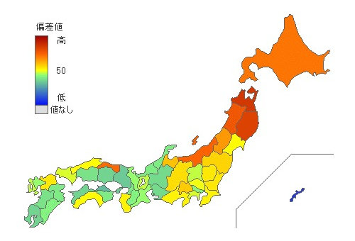 都道府県別干物消費量 とどラン