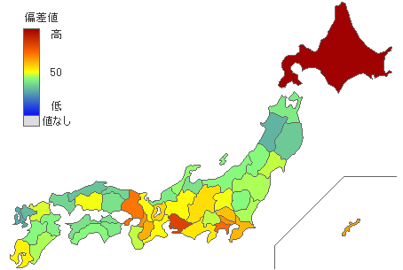 都道府県別25歳以上キャンプ人口 - とどラン