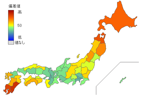 都道府県別食糧自給率(生産額ベース) - とどラン