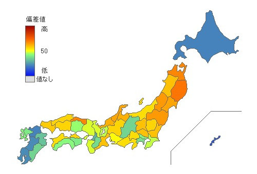 都道府県別中学生部活動参加率 とどラン 都道府県別中学生部活動参加率 とどラン