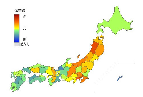 都道府県別葉物野菜消費量 - とどラン