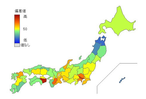 都道府県別女性用洋服購入費 とどラン