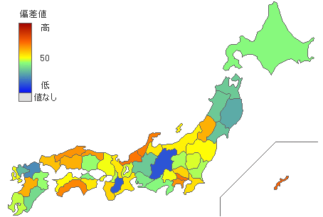 都道府県別消費者物価地域差指数（食料） - とどラン