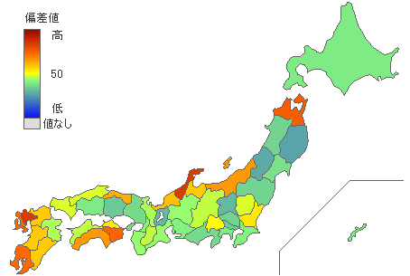 都道府県別比例代表投票率標準偏差(直近10年) - とどラン