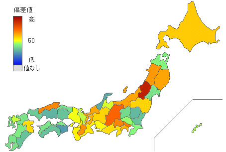 都道府県別2022年参議院比例代表：投票率 - とどラン