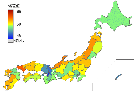 都道府県別2022年参議院比例代表：自由民主党得票率 - とどラン