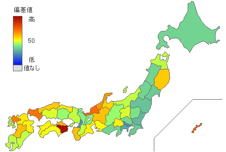 幸福実現党得票率(直近10年平均) [2022年 第一位 徳島県]