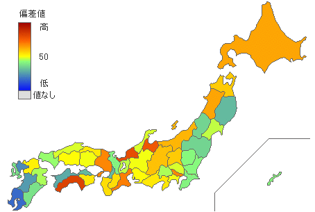 都道府県別定時制高校生 - とどラン