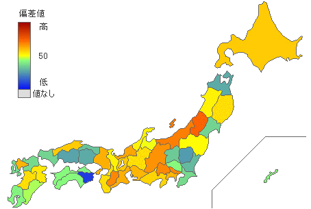 都道府県別2025年参議院比例代表：投票率 - とどラン